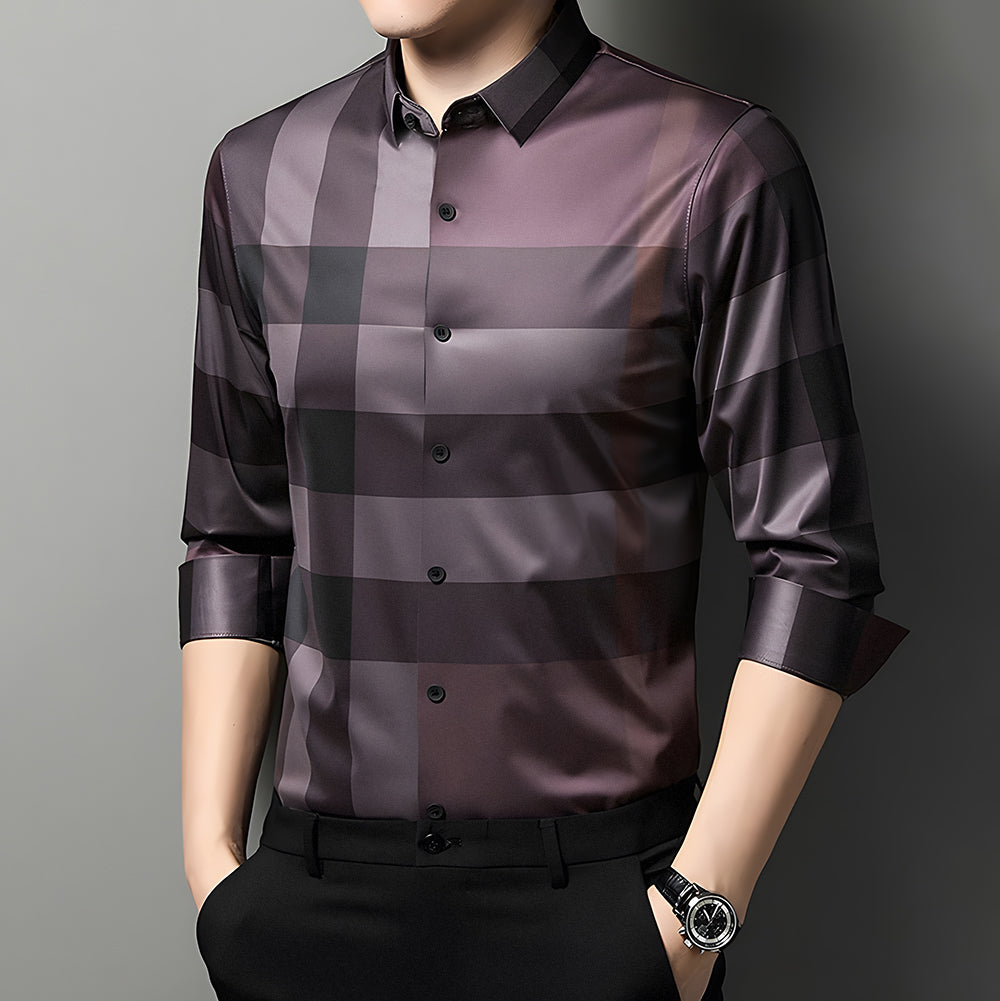 Maroon Majesty Full Sleeve Cotton Check Shirt (BB 2)